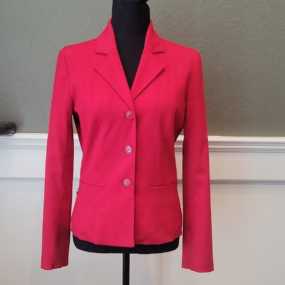 Tommy Hilfiger Jackets & Blazers - Tommy Hilfiger Red Blazer Structured Suit Jacket